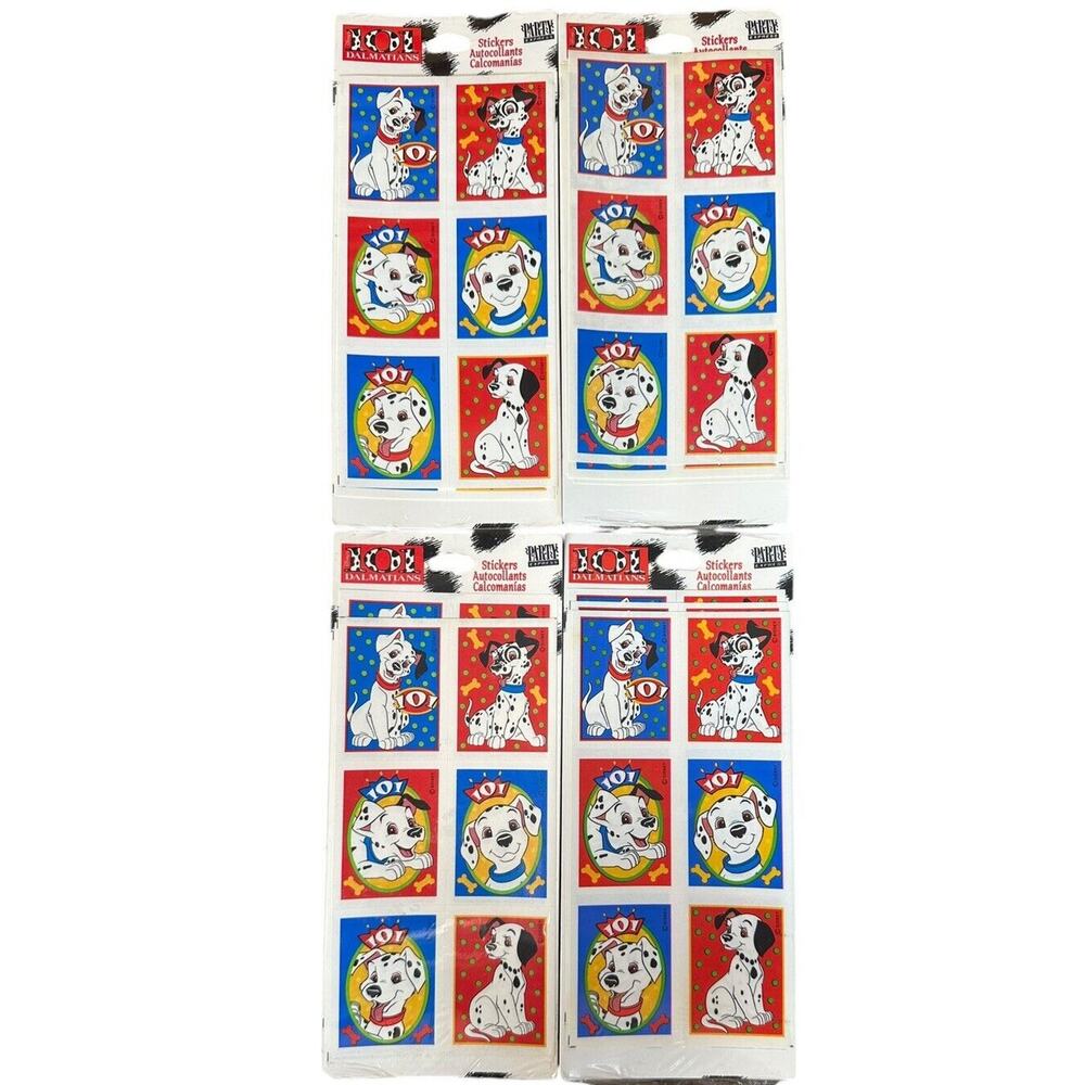 Disney 101 Dalmations Party Express Stickers Vintage 1990s 16 Sheets Hallmark 2"